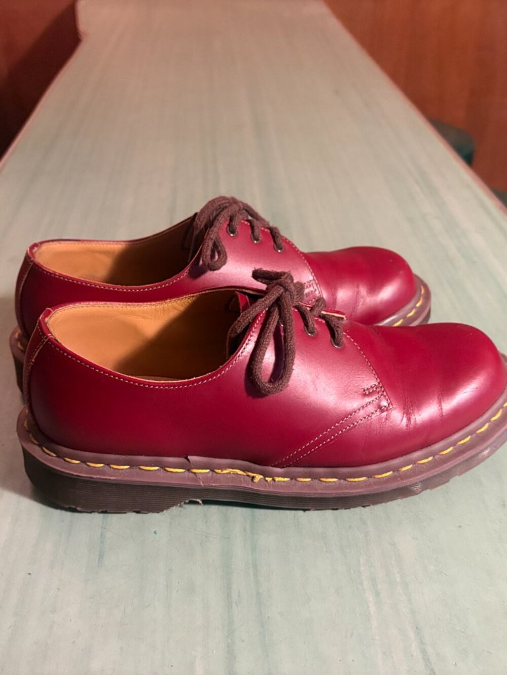Vintage Womens Dr. Doc Martens 1461 Oxblood Oxford Shoe UK 5 US Size 7 England - Picture 3 of 10